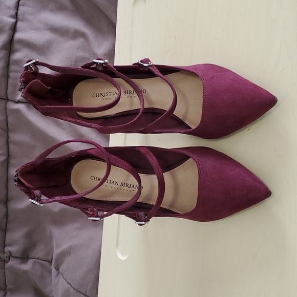 Christian Siriano Faux Suede 4" Strapy Heels, Size 7.5 - Picture 3 of 6